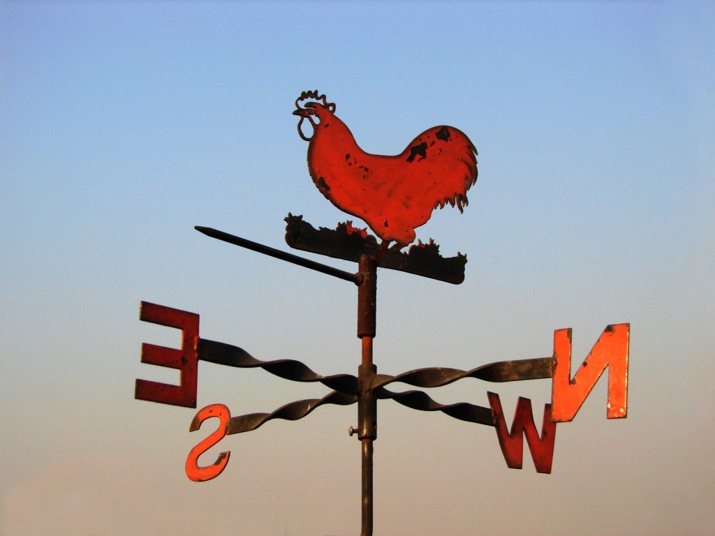 weather vane on a roof