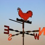 weather vane on a roof