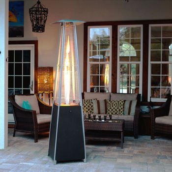 glass tube golden flame pyramid patio heater review