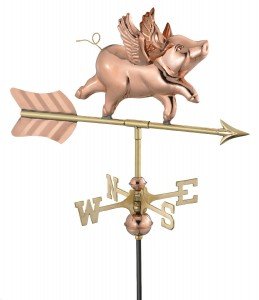 flying pig weather vane