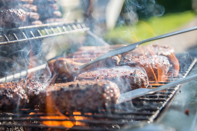 steak on a hot grill