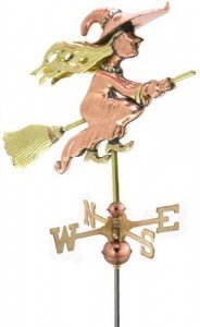 Witch wind vane for roof top